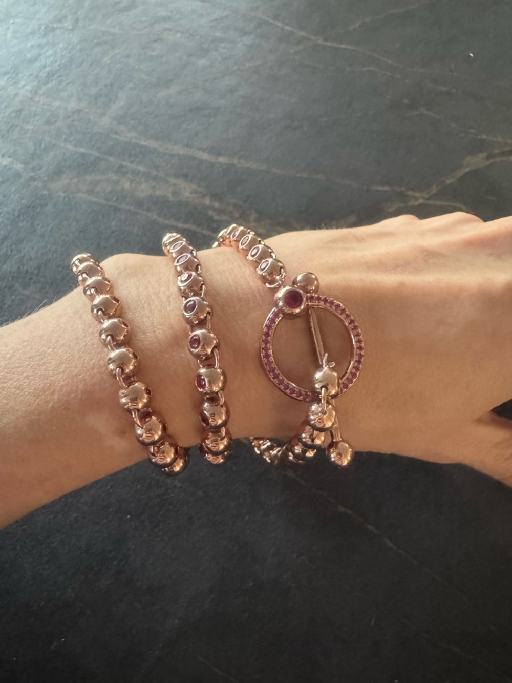 Stunning Versatile Eddie Borgo toggle necklace with stone accent
